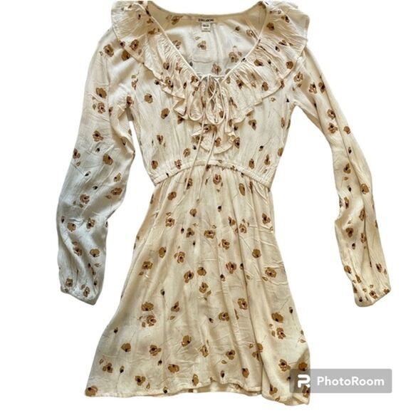 Billabong Women's Take Away Floral Ruffle Balloon Sleeve Dress size Small - Picture 2 of 3